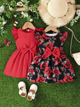 Summer Bow Positioning Dress Two-Piece Set